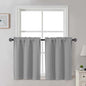 Gwine Black Tier Curtains 24 Inch Long 2 Panels for Kitchen