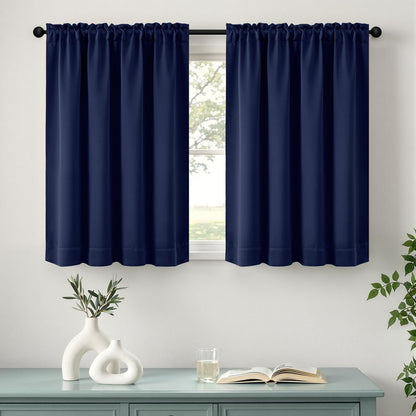 MIULEE Halloween Black Blackout Curtains for Bedroom Room 40"x63" 2 Panels