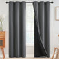 SimpleHome Cream 100% Blackout Curtains Room Darkening Living Room 84 Inch