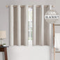 MIULEE 100% Blackout Linen Curtains for Bedroom 52x84 Inches Natural Beige