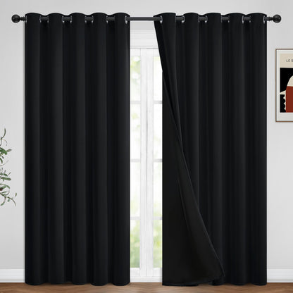 Yakamok Emerald Green Blackout Curtains 84 inches for Living Room, 52" Wide