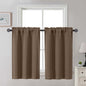 Gwine Black Tier Curtains 24 Inch Long 2 Panels for Kitchen