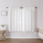 Chyhomenyc 2 Panels White Kitchen Curtains 36 Inch Length Tier Curtain