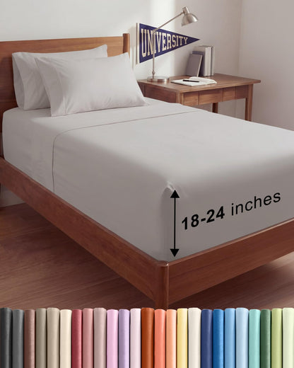 CGK Extra Deep King Sheet Set - 6pc Cooling Sheets - White