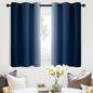SimpleHome Ombre Black to Grey White Curtains for Living Room 52Wx84L