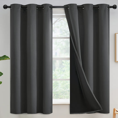 Yakamok Emerald Green Blackout Curtains 84 inches for Living Room, 52" Wide