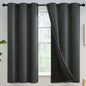 Yakamok Emerald Green Blackout Curtains 84 inches for Living Room, 52" Wide