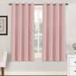 H.VERSAILTEX 100% Blackout Curtains for Bedroom Black Out Curtains 96 inch Thermal Insulated Long Blackout Curtains for Living Room, Energy Saving Curtains for Patio Door Grommet (1 Panel, Jet Black)