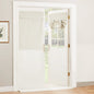 RYB HOME Blackout French Door Curtain, No Drill, W26 x L69, Black, 1 Panel