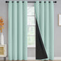 Yakamok Emerald Green Blackout Curtains 84 inches for Living Room, 52" Wide