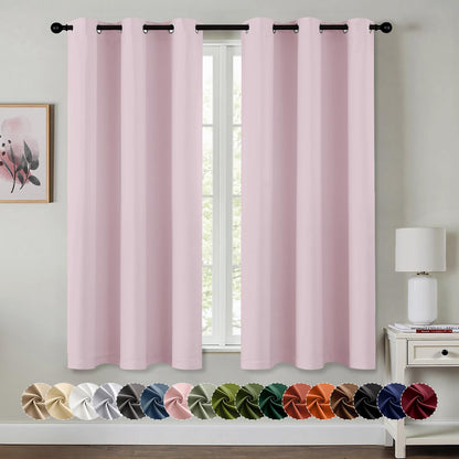 MIULEE Blackout Curtains for Bedroom 2 Panels 40 x 84 Inch Long Black