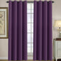 H.VERSAILTEX 100% Blackout Curtains for Bedroom Black Out Curtains 96 inch Thermal Insulated Long Blackout Curtains for Living Room, Energy Saving Curtains for Patio Door Grommet (1 Panel, Jet Black)