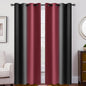 SimpleHome Ombre Black to Grey White Curtains for Living Room 52Wx84L