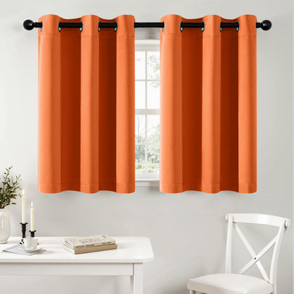 MIULEE Blackout Curtains for Bedroom 2 Panels 40 x 63 Inch Long Black