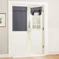 RYB HOME Blackout French Door Curtain, No Drill, W26 x L69, Black, 1 Panel