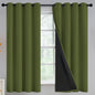 Yakamok Emerald Green Blackout Curtains 84 inches for Living Room, 52" Wide