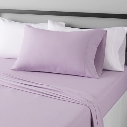 Amazon Basics Lightweight Super Soft Easy Care Breathable Microfiber 4 Piece Bed Sheets Set with 14-Inch Deep Pockets, Full, Navy Blue, Solid