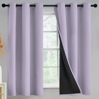 Yakamok Emerald Green Blackout Curtains 84 inches for Living Room, 52" Wide