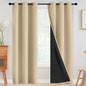 SimpleHome Cream 100% Blackout Curtains Room Darkening Living Room 84 Inch