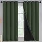 Yakamok Emerald Green Blackout Curtains 84 inches for Living Room, 52" Wide