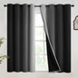 SimpleHome Ombre Black to Grey White Curtains for Living Room 52Wx84L