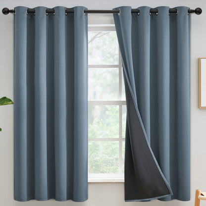 Yakamok Emerald Green Blackout Curtains 84 inches for Living Room, 52" Wide