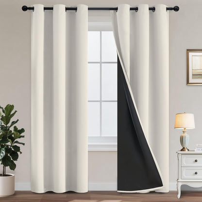 Yakamok Emerald Green Blackout Curtains 84 inches for Living Room, 52" Wide