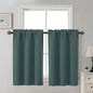 Gwine Black Tier Curtains 24 Inch Long 2 Panels for Kitchen
