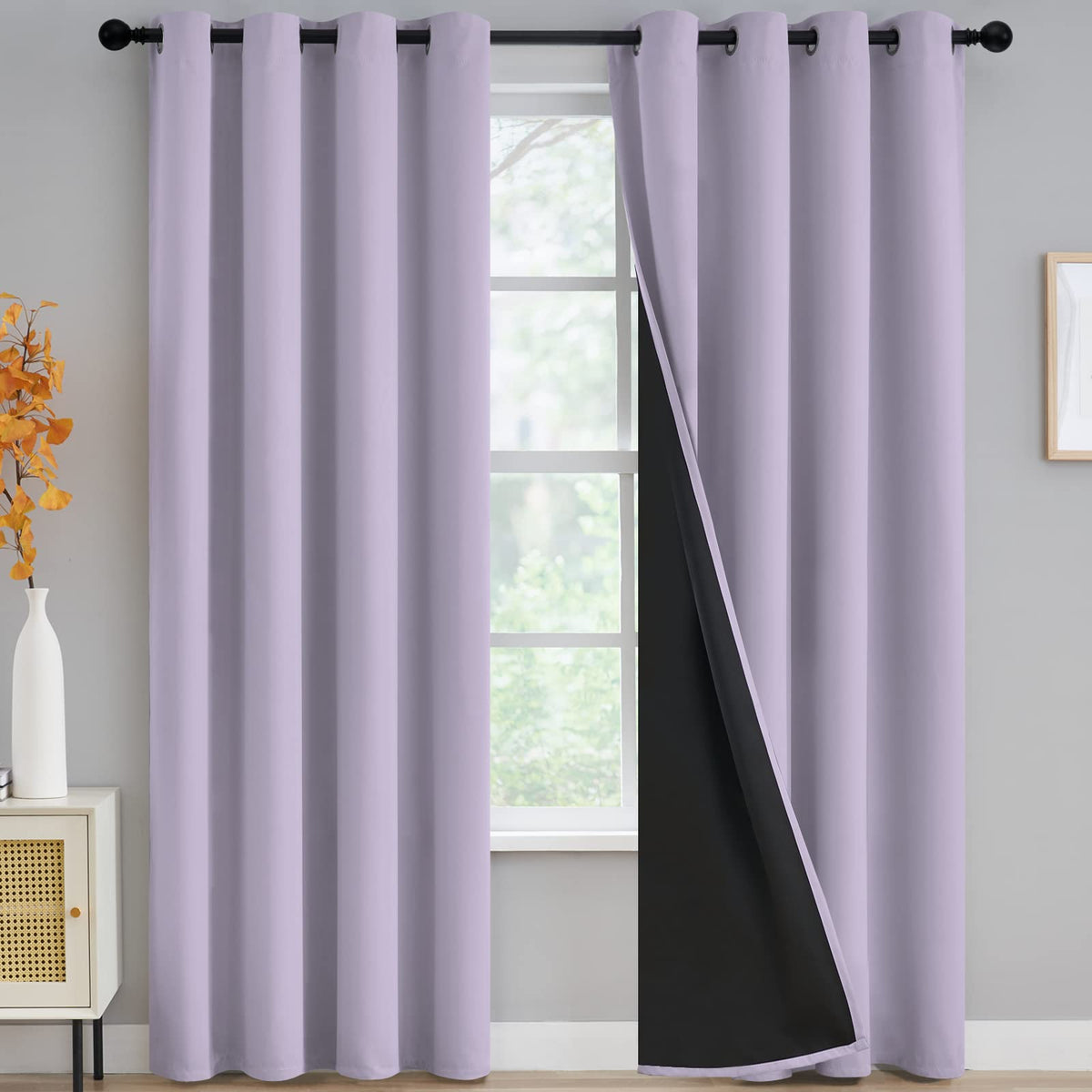 Yakamok Emerald Green Blackout Curtains 84 inches for Living Room, 52" Wide