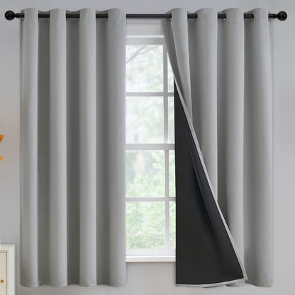 Yakamok Emerald Green Blackout Curtains 84 inches for Living Room, 52" Wide