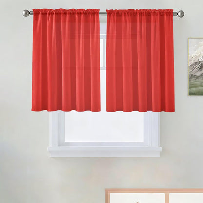 SpaceDresser Sheer Voile Curtains for Living Room 84 Inch Long 2 Panels
