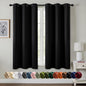 MIULEE Blackout Curtains for Bedroom 2 Panels 40 x 63 Inch Long Black