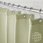 GORILLA GRIP White Waffle Style Textured Fabric Shower Curtain, 72x72