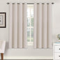 H.VERSAILTEX 100% Blackout Curtains for Bedroom Black Out Curtains 96 inch Thermal Insulated Long Blackout Curtains for Living Room, Energy Saving Curtains for Patio Door Grommet (1 Panel, Jet Black)