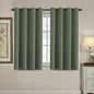 H.VERSAILTEX 100% Blackout Curtains for Bedroom Black Out Curtains 96 inch Thermal Insulated Long Blackout Curtains for Living Room, Energy Saving Curtains for Patio Door Grommet (1 Panel, Jet Black)