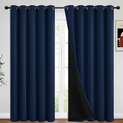 Yakamok Emerald Green Blackout Curtains 84 inches for Living Room, 52" Wide