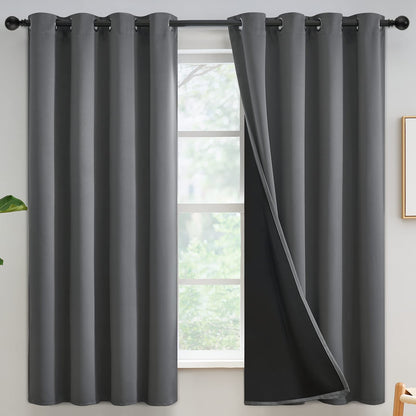 Yakamok Emerald Green Blackout Curtains 84 inches for Living Room, 52" Wide