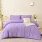 PERFEMET 5 Pieces Lavender Purple Comforter Set Twin Girls Pom Bedding Sets