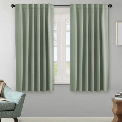 H.VERSAILTEX Blackout Curtains Thermal Insulated Window Treatment Panels Room Darkening Blackout Drapes for Living Room Back Tab/Rod Pocket Bedroom Draperies, 52 x 84 Inch, Light Sage, 2 Panels