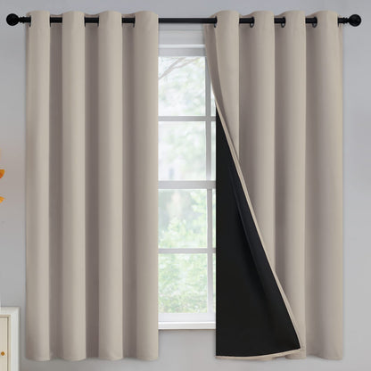Yakamok Emerald Green Blackout Curtains 84 inches for Living Room, 52" Wide