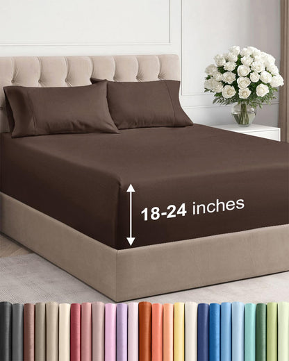 CGK Extra Deep King Sheet Set - 6pc Cooling Sheets - White