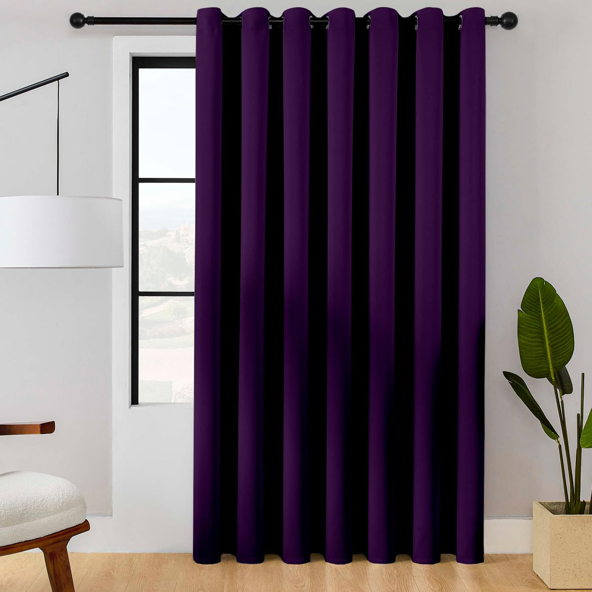 ChrisDowa Blackout Curtains Door Curtain for Doorway Privacy Closet Drapes