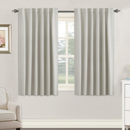 H.VERSAILTEX Blackout Curtains Thermal Insulated Window Treatment Panels Room Darkening Blackout Drapes for Living Room Back Tab/Rod Pocket Bedroom Draperies, 52 x 84 Inch, Light Sage, 2 Panels