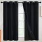 SimpleHome Cream 100% Blackout Curtains Room Darkening Living Room 84 Inch