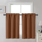 Gwine Black Tier Curtains 24 Inch Long 2 Panels for Kitchen