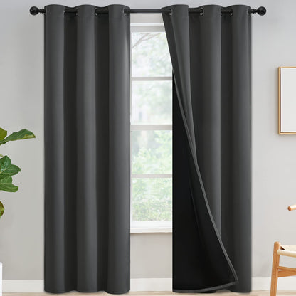 Yakamok Emerald Green Blackout Curtains 84 inches for Living Room, 52" Wide