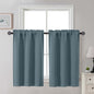Gwine Black Tier Curtains 24 Inch Long 2 Panels for Kitchen