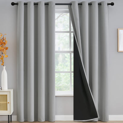 Yakamok Emerald Green Blackout Curtains 84 inches for Living Room, 52" Wide