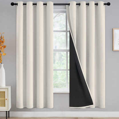 Yakamok Emerald Green Blackout Curtains 84 inches for Living Room, 52" Wide