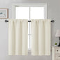 Gwine Black Tier Curtains 24 Inch Long 2 Panels for Kitchen